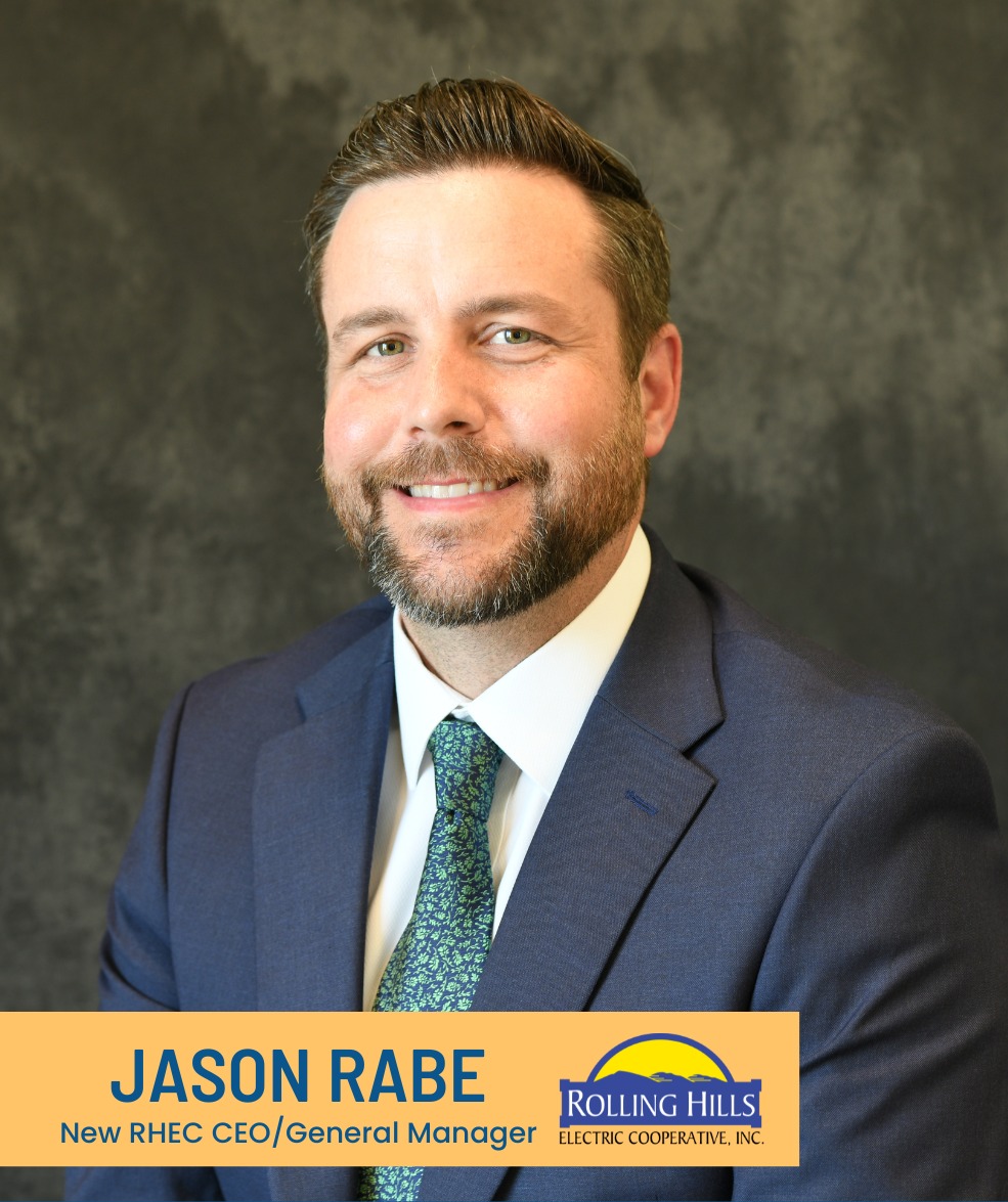 Jason Rabe, new ceo/general manager of Rolling Hills Electric Co-op