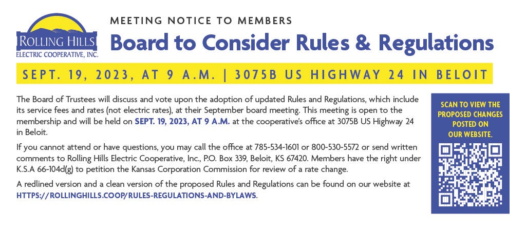 Board to Consider Rules & Regulations