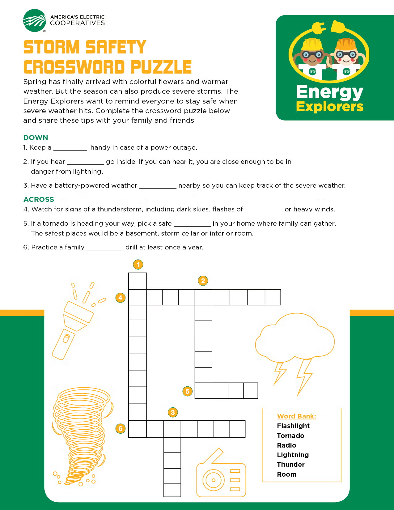 Storm Safety Crossword Puzzle