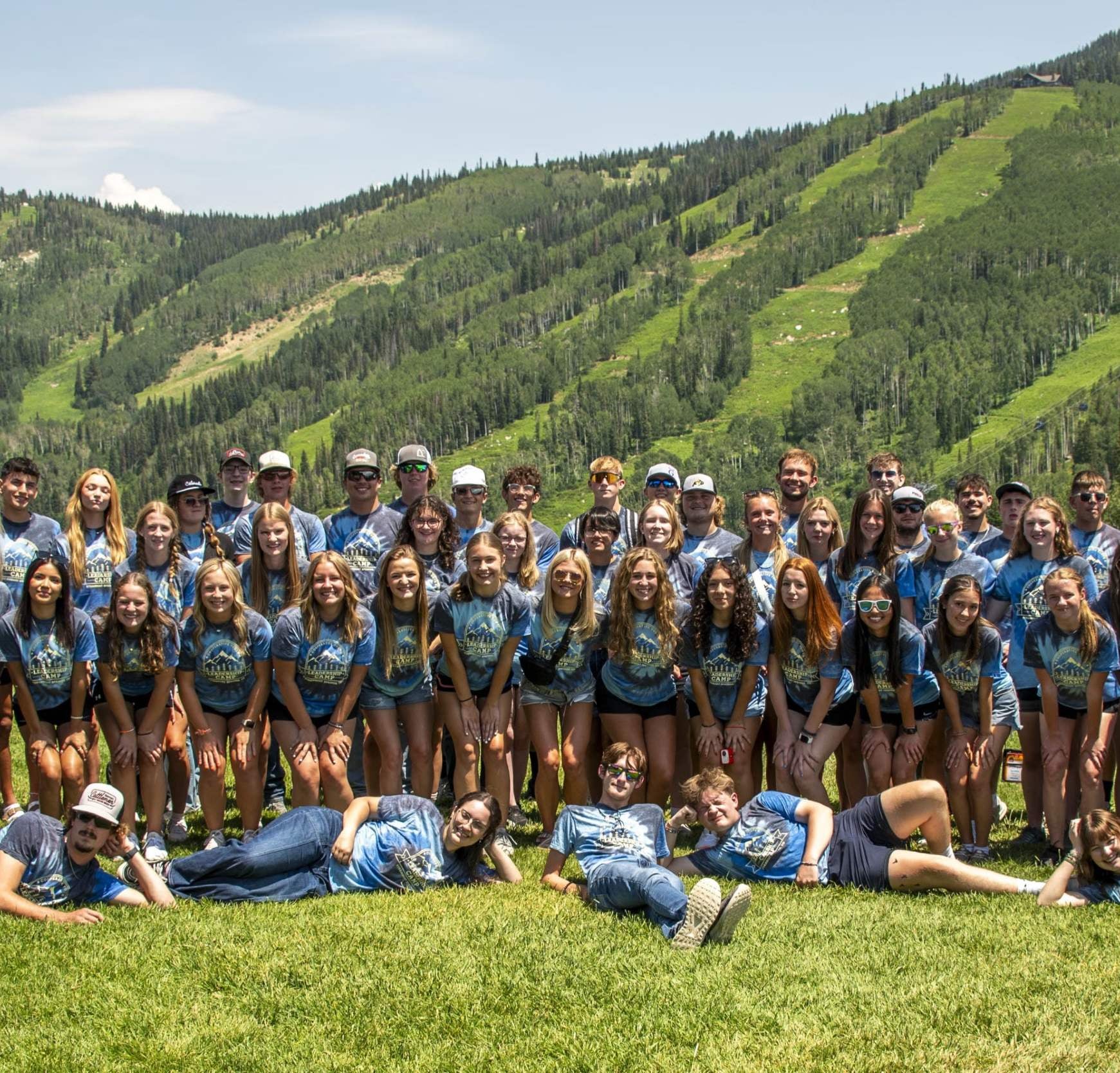 Youth Group photo outside posing