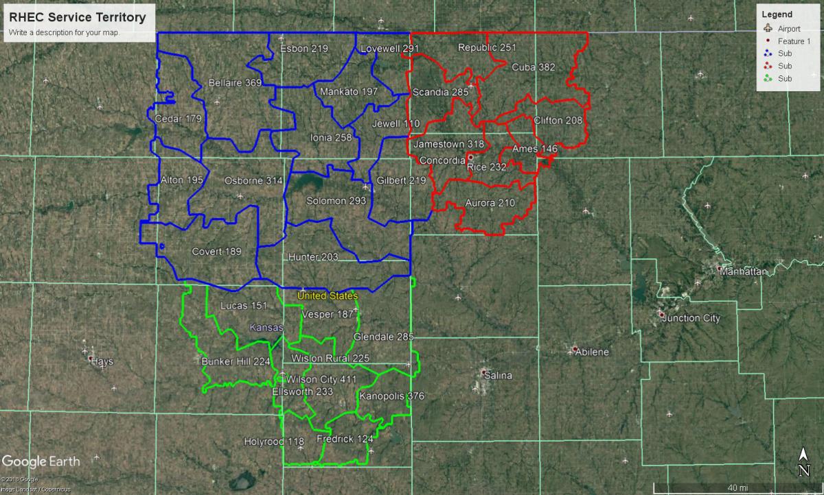 RHE Service Territory Map Substations